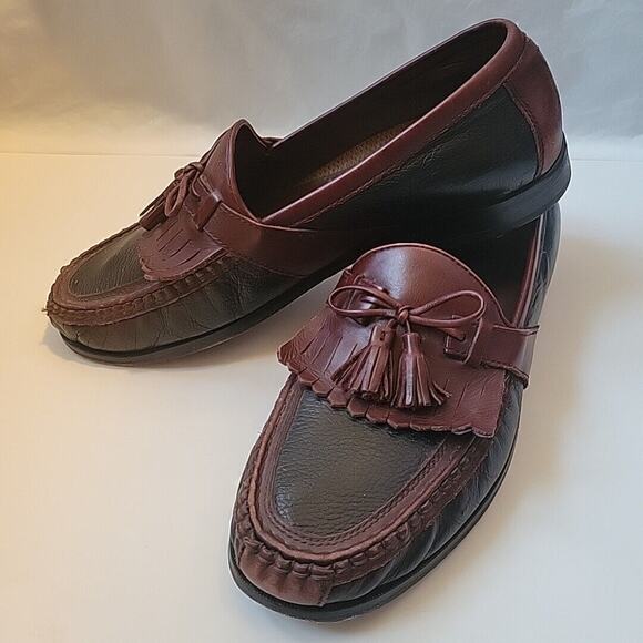 Johnston Murphy Mens Loafer Aragon II Kiltie Tassel Leather Black Brown Sz 11.5W main image 2